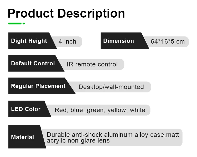 LED green wall clock (2)
