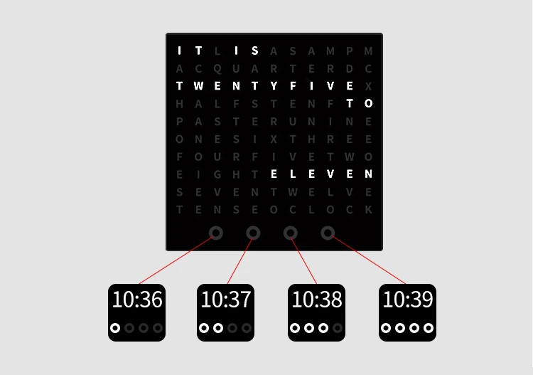 text display clock (9)