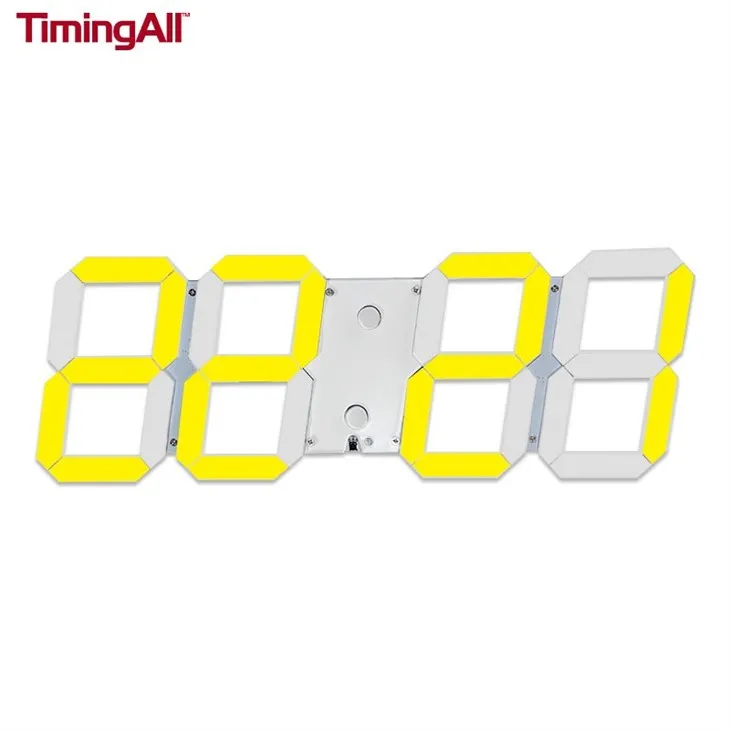 Gul Wall Home LED-klokke